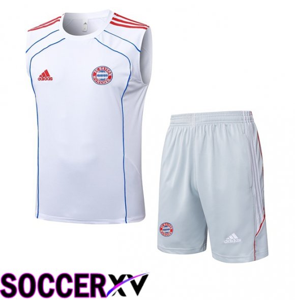 Bayern Munich Gilet Soccer + Shorts White 2025/2026