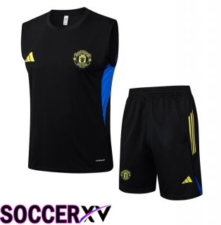 Manchester United Gilet Soccer + Shorts Black 2025/2026