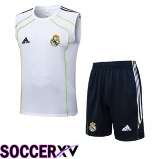 Real Madrid Gilet Soccer + Shorts White 2025/2026