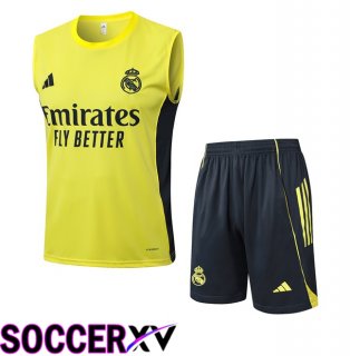 Real Madrid Gilet Soccer + Shorts Yellow 2025/2026