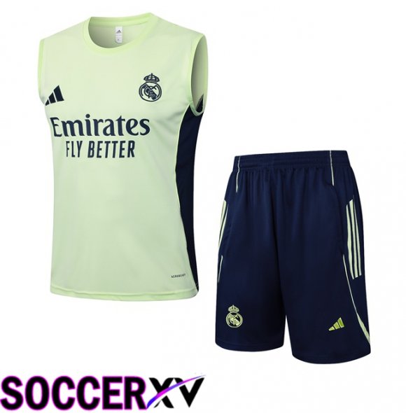 Real Madrid Gilet Soccer + Shorts Green 2025/2026