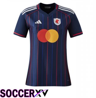 lyon OL Women Away Soccer Jersey Blue Royal 2025/2026