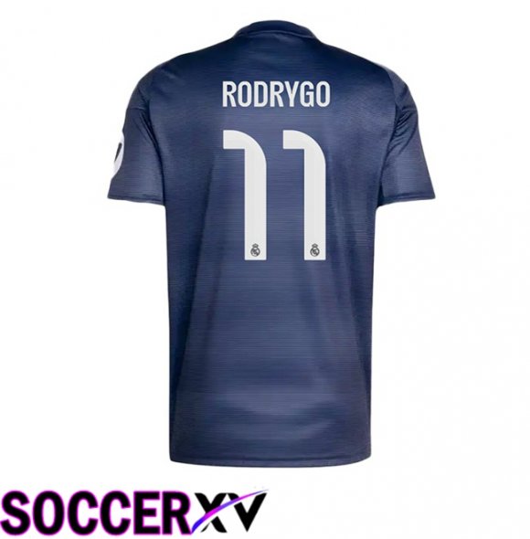 Real Madrid (Rodrygo 11) Away Soccer Jersey Blue Royal 2025/2026