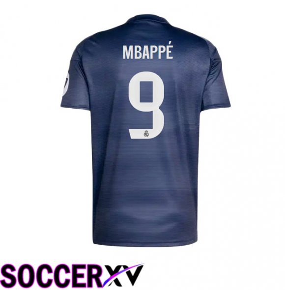 Real Madrid (Mbappé 9) Away Soccer Jersey Blue Royal 2025/2026