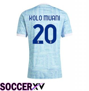 Juventus (KOLO MUANI 20) Away Soccer Jersey Blue White 2025/2026