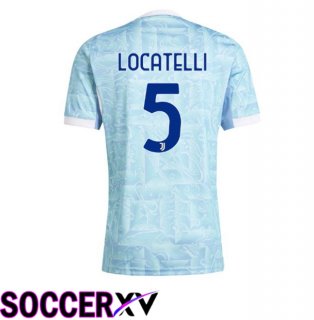 Juventus (LOCATELLI 5) Away Soccer Jersey Blue White 2025/2026