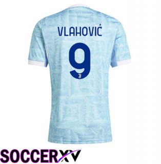 Juventus (VLAHOVIĆ 9) Away Soccer Jersey Blue White 2025/2026