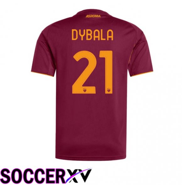 AS Rome (DYBALA 21) Home Soccer Jersey Red 2025/2026