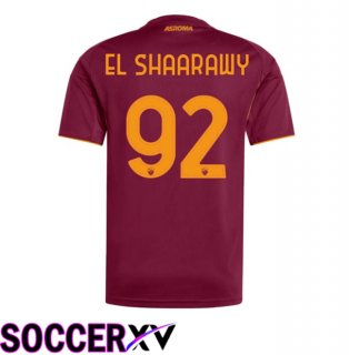 AS Rome (EL SHAARAWY 92) Home Soccer Jersey Red 2025/2026