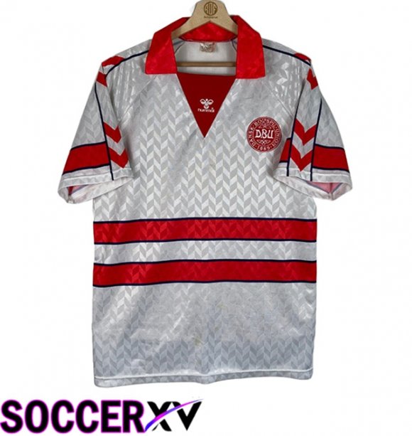 Denmark Retro Away Soccer Jersey 1988