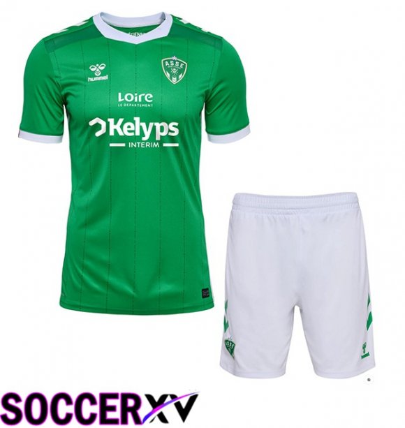 AS St Etienne Kids Home Soccer Jersey Green 2024/2025