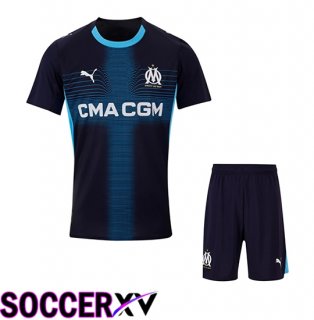 Marseille OM Kids Away Soccer Jersey2025 2026