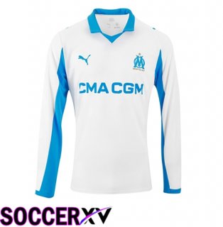 Marseille OM Long sleeve Home Soccer Jersey 2025 2026