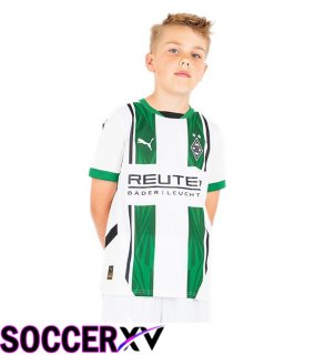 Monchengladbach Kids Home Soccer Jersey White 2024/2025