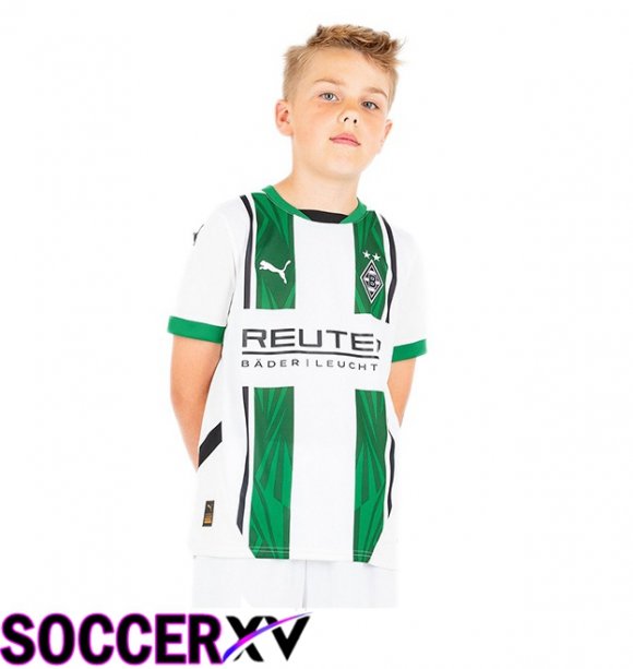 Monchengladbach Kids Home Soccer Jersey White 2024/2025