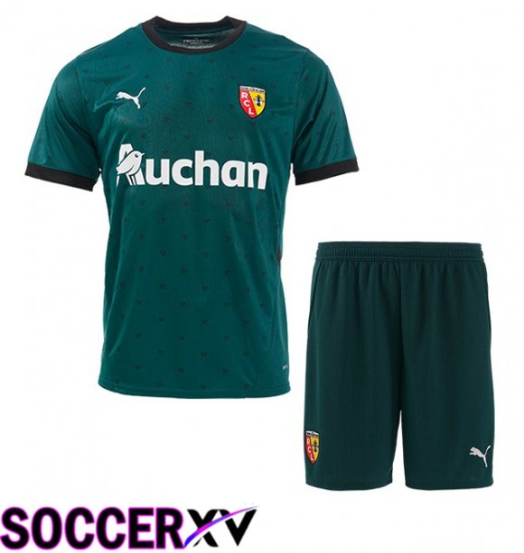 RC Lens Kids Away Soccer Jersey Green 2024/2025