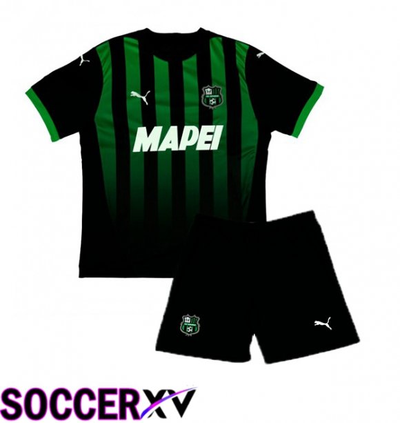 US Sassuolo Kids Home Soccer Jersey Green Black 2024/2025