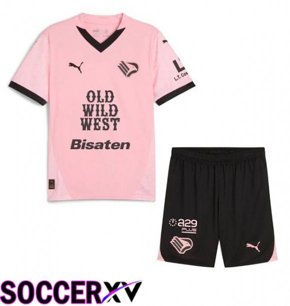 Palerme FC Kids Home Soccer Jersey Pink 2024/2025