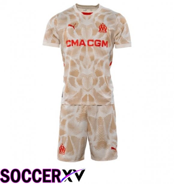 Marseille OM Kids Goalkeeper Soccer Jersey Orange 2024/2025