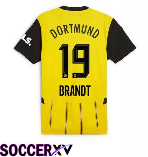 Dortmund BVB (Brandt 19) Home Soccer Jersey Yellow 2024/2025