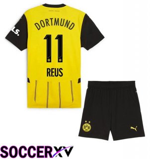 Dortmund BVB (Reus 11) Kids Home Soccer Jersey Yellow 2024/2025