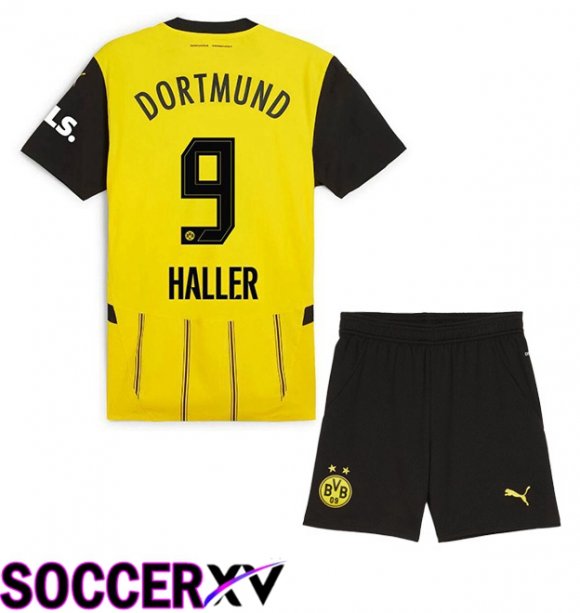 Dortmund BVB (Haller 9) Kids Home Soccer Jersey Yellow 2024/2025