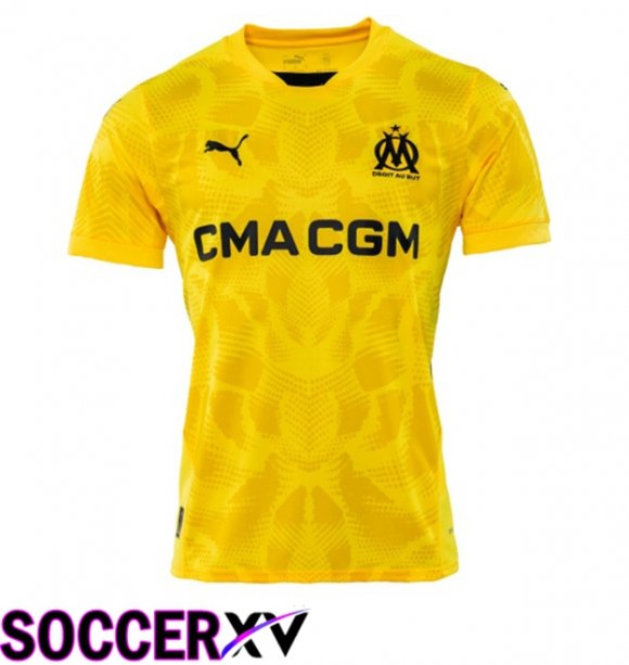 Marseille OM Goalkeeper Soccer Jersey Yellow 2024/2025