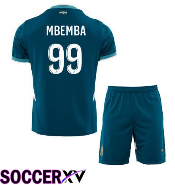 Marseille OM (MBEMBA 99) Kids Away Soccer Jersey Blue 2024/2025