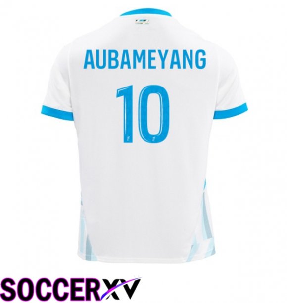 Marseille OM (AUBAMEYANG 10) Home Soccer Jersey White 2024/2025