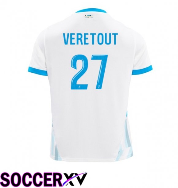 Marseille OM (VERETOUT 27) Home Soccer Jersey White 2024/2025