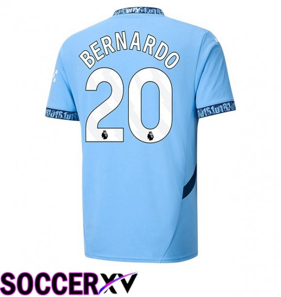 Manchester City (Bernardo Silva 20) Home Soccer Jersey Blue 2024/2025