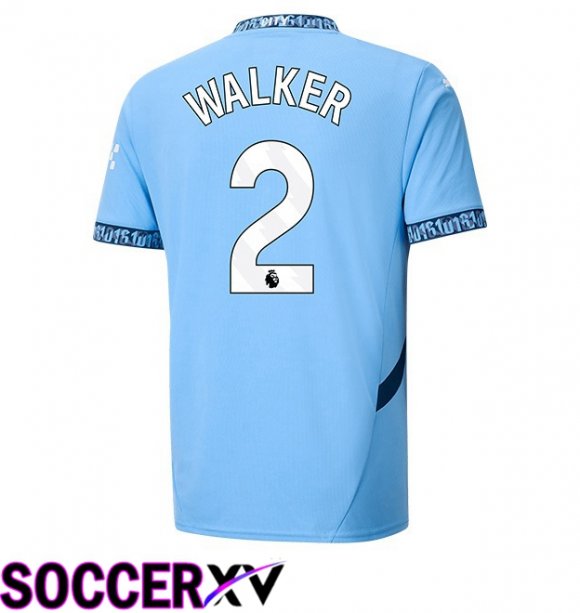 Manchester City (Kyle Walker 2) Home Soccer Jersey Blue 2024/2025