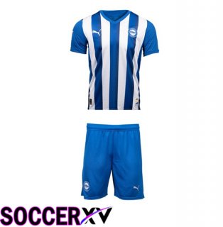 Deportivo Alaves Kids Home Soccer Jersey Blue White 2025/2026