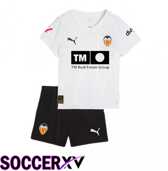 Valencia CF Kids Home Soccer Jersey White 2025/2026