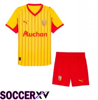 RC Lens Kids Home Soccer Jersey Yellow 2025/2026