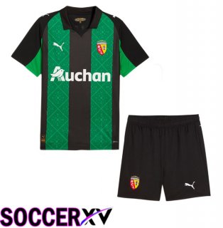RC Lens Kids Away Soccer Jersey Green 2025/2026