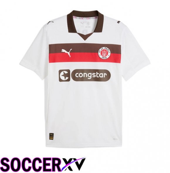 FC St. Pauli Away Soccer Jersey White 2025/2026