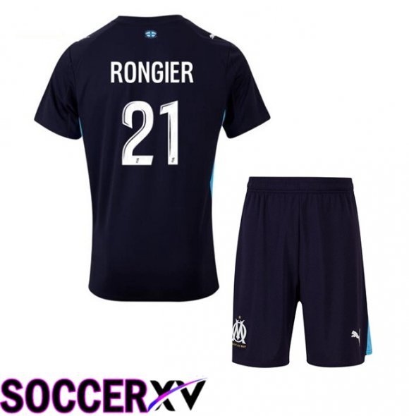 Marseille OM (RONGIER 21) Kids Away Soccer Jersey Blue Royal 2025/2026