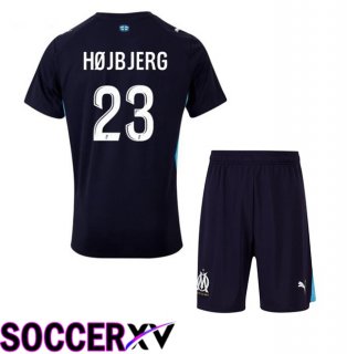Marseille OM (HØJBJERG 23) Kids Away Soccer Jersey Blue Royal 2025/2026