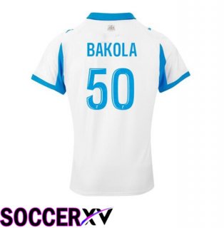 Marseille OM (BAKOLA 50) Home Soccer Jersey White 2025/2026