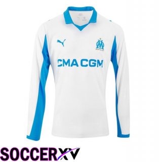 Marseille OM Home Soccer Jersey Long sleeve White 2025/2026