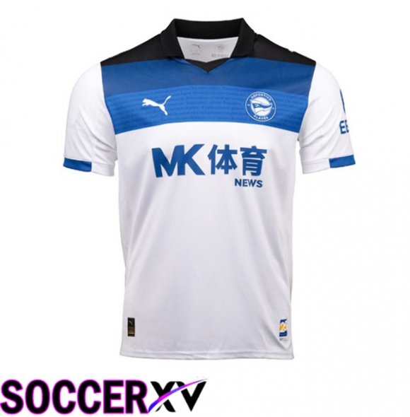Deportivo Alaves Away Soccer Jersey White Blue 2025/2026