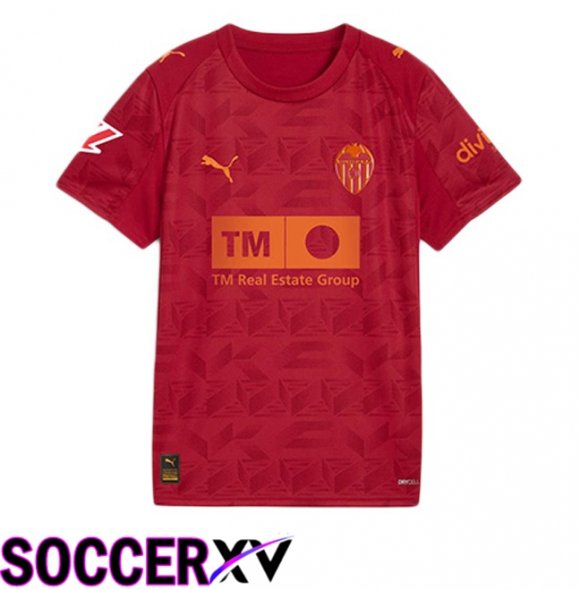 Valencia CF Away Soccer Jersey Red 2025/2026