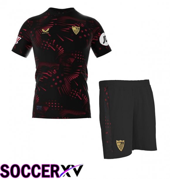 Sevilla FC Kids Third Soccer Jersey Black 2024/2025