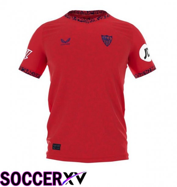 Sevilla FC Away Soccer Jersey Red 2024/2025