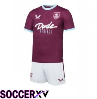 Burnley Kids Home Soccer Jersey Purple 2025/2026