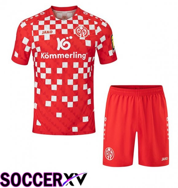 FSV Mainz 05 Kids Home Soccer Jersey Red 2024/2025