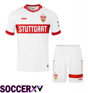 VfB Stuttgart Kids Home Soccer Jersey White 2024/2025