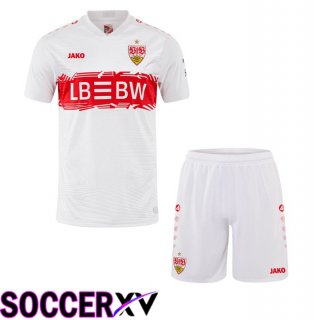VfB Stuttgart Kids Home Soccer Jersey White 2025/2026
