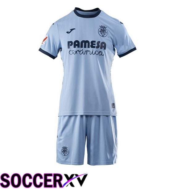 Villarreal Kids Away Soccer Jersey Blue 2024/2025